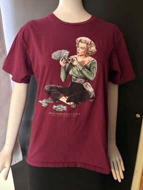 DGK Maroon Graphic Tee with Pin-Up Label